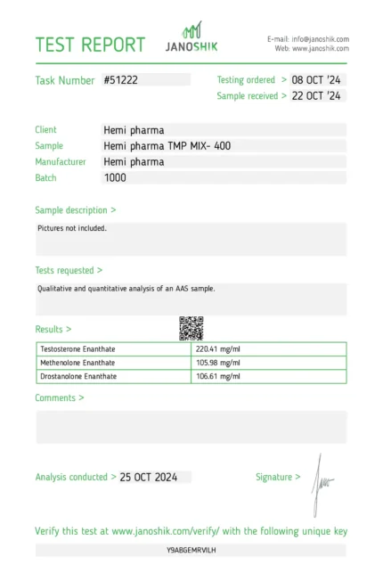 Buy Hemi Pharma Tmp mix 400mg